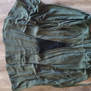 Sandro plunge neck midi dress